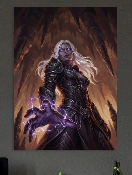 Dark Elf Sorceress Casting Spell